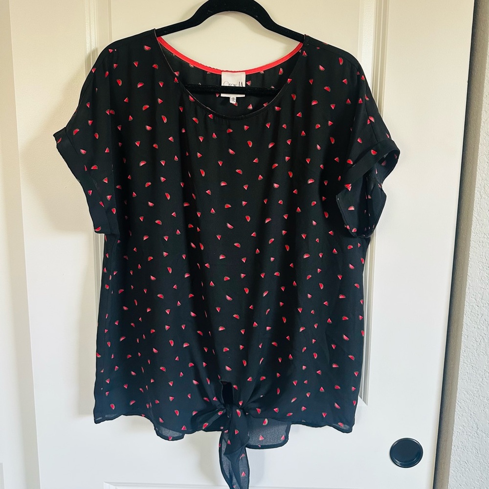 Black and Red Watermelon Women's Top